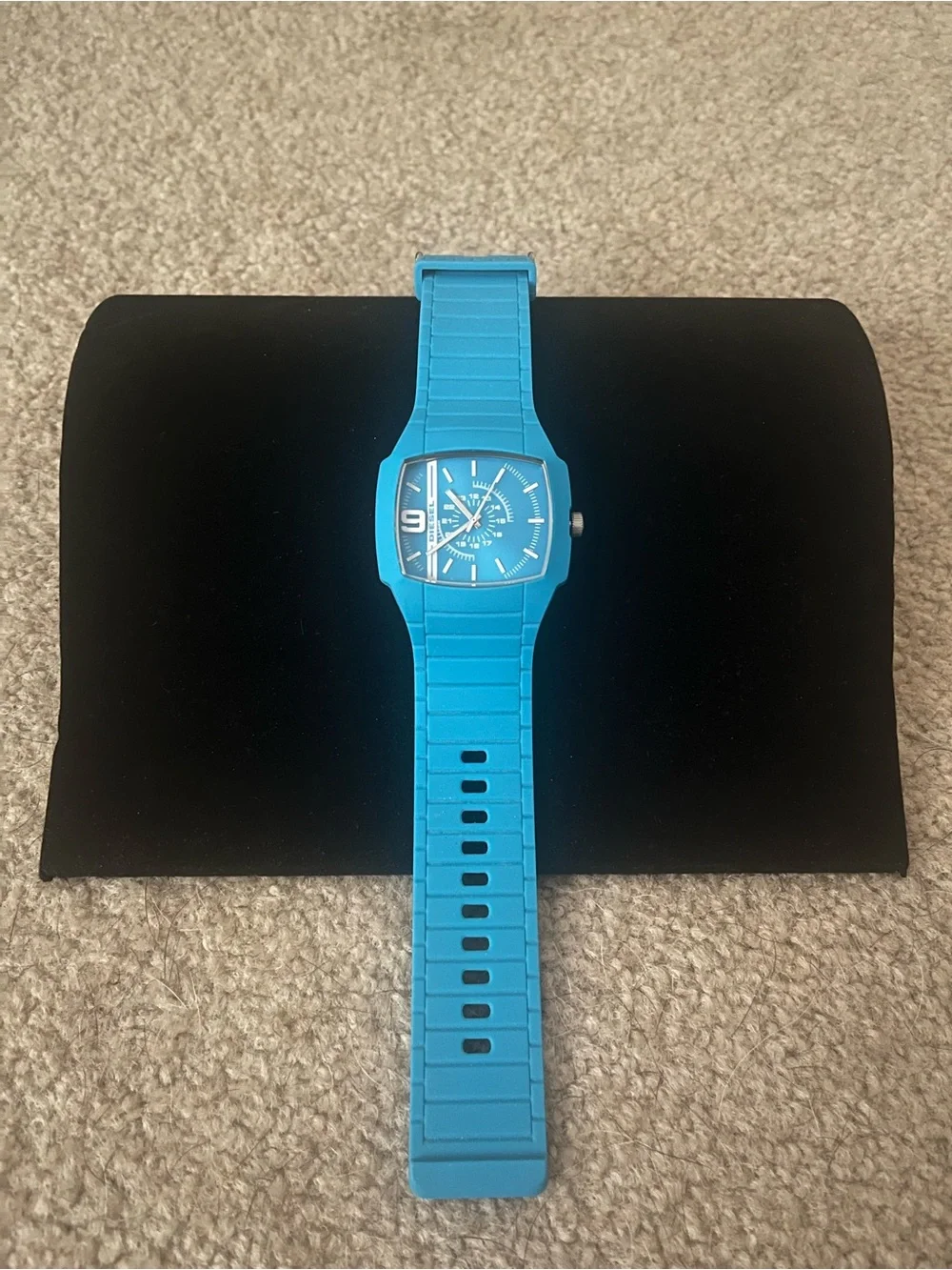 Diesel Bright Blue Silicone Strap Watch